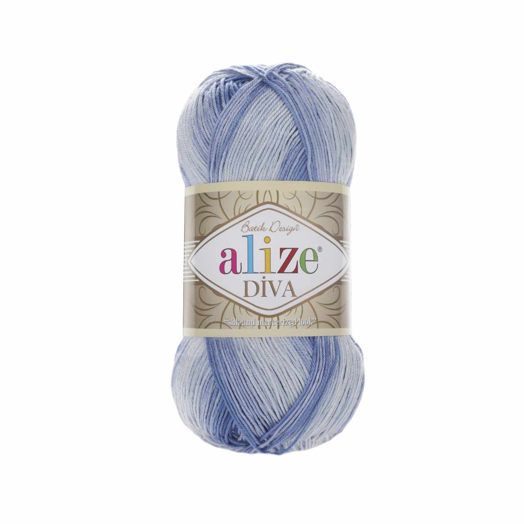 Пряжа Alize Diva Batik Цвет.3282 синий меланж