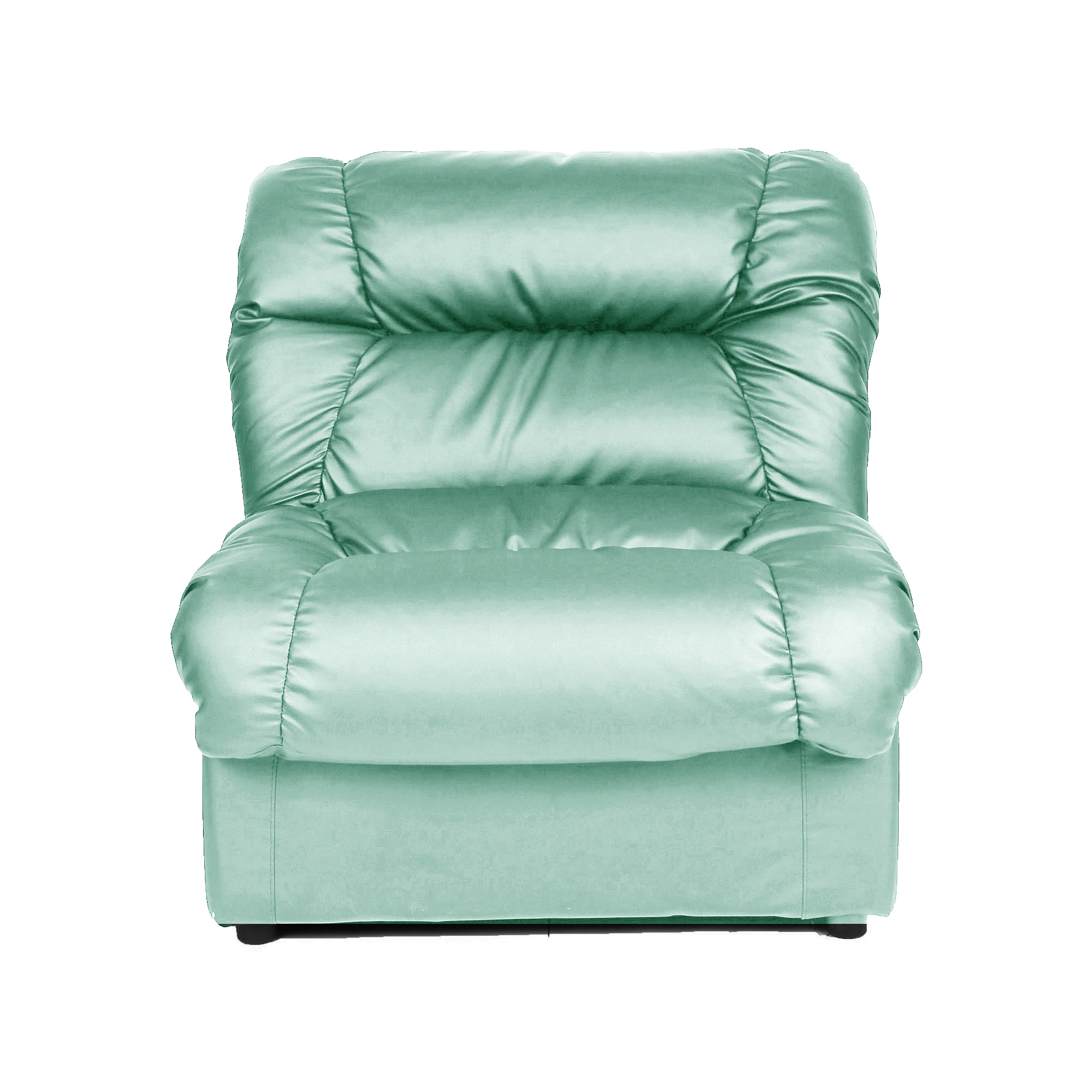 Диван одноместный модуль в гостиную, в офис Визит кожзаменитель Неаполь N-53 светло-голубой AMF