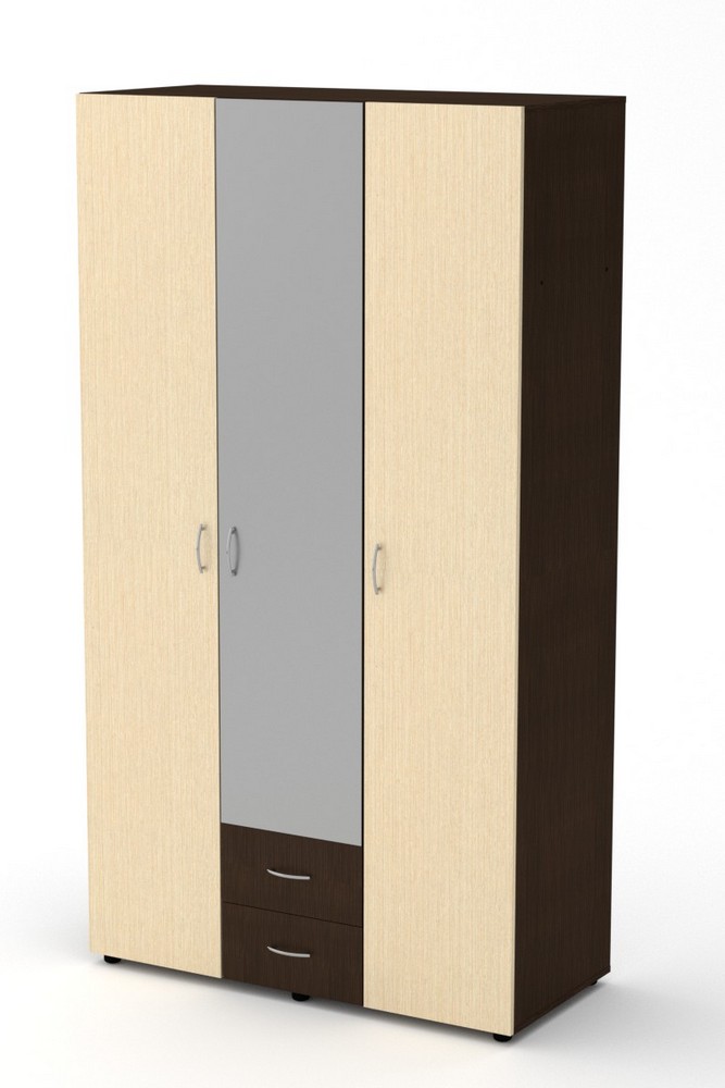 Шкаф с распашными дверями Компанит Шкаф-6 венге комби