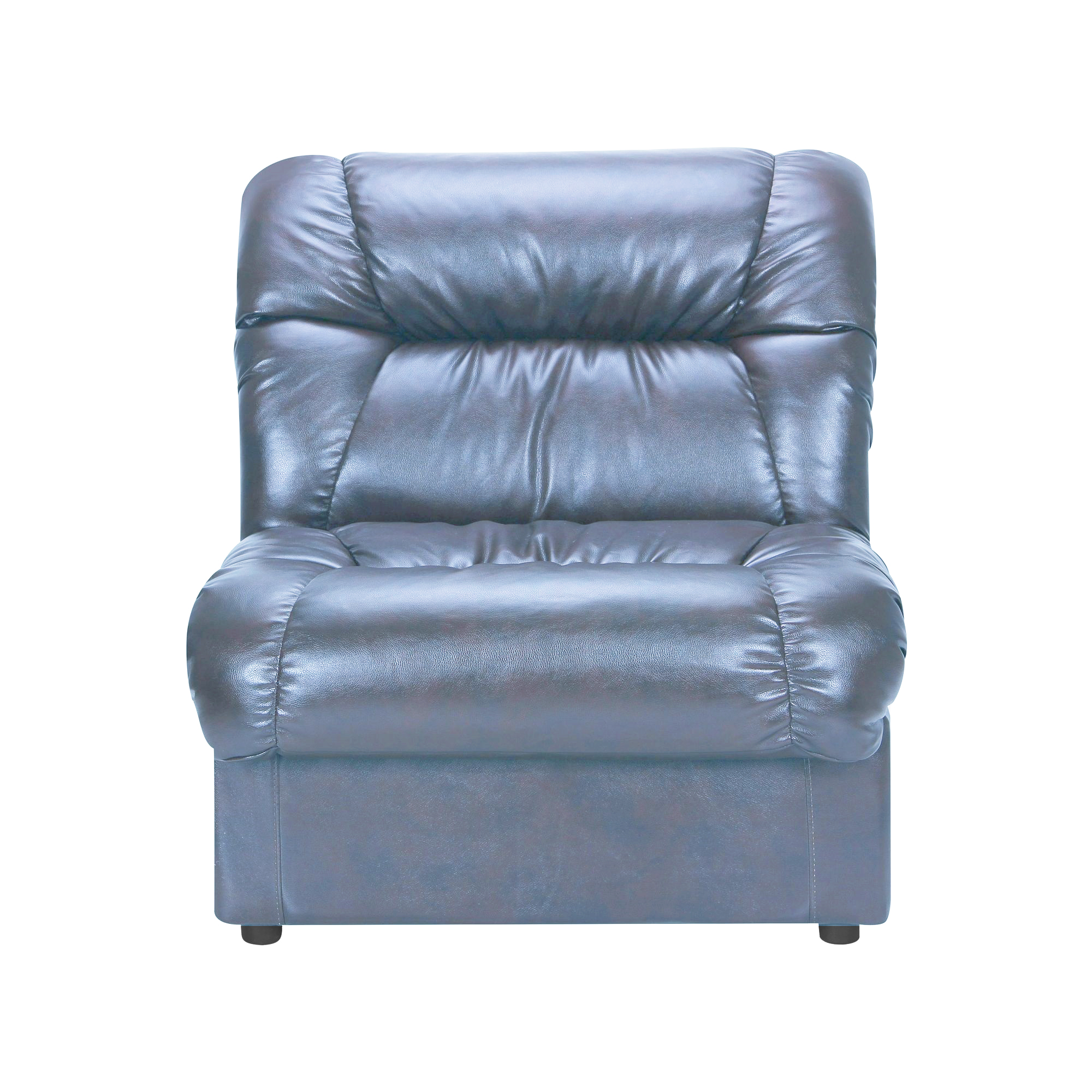 Диван одноместный модуль в гостиную, в офис Визит кожзаменитель Жемчуг № 07 голубой AMF