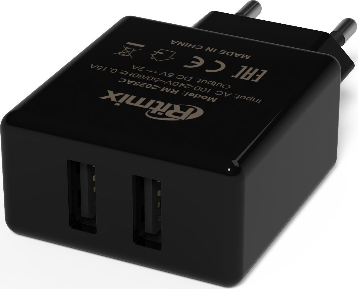 Сетевое зарядное устройство Ritmix RM-2025AC black