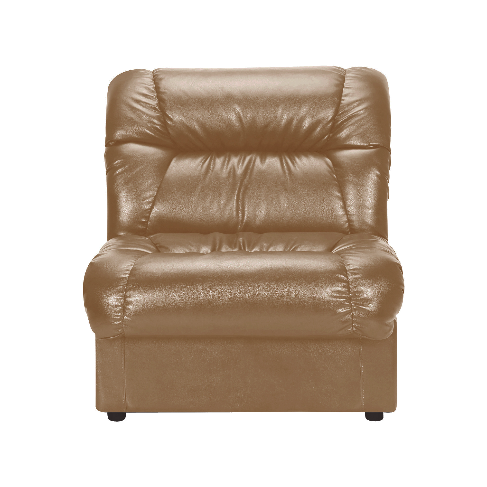 Диван одноместный модуль в гостиную, в офис Визит кожзаменитель Неаполь N-26 темно-бежевый AMF