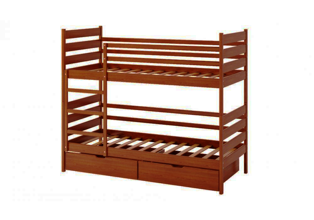Кровать двухъярусная Camelia Ларикс из массива бука 90х200 цвет светлый орех