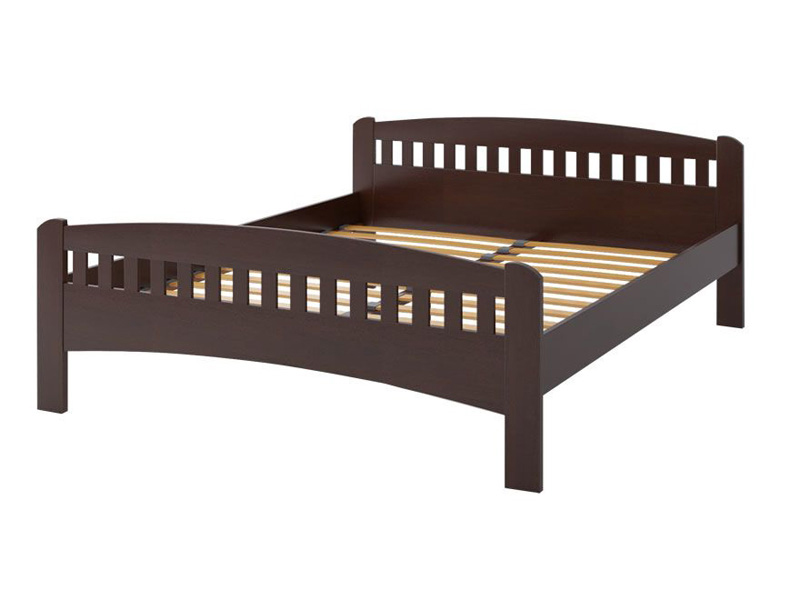 Кровать Camelia Розалия из массива бука 160х200 орех темный