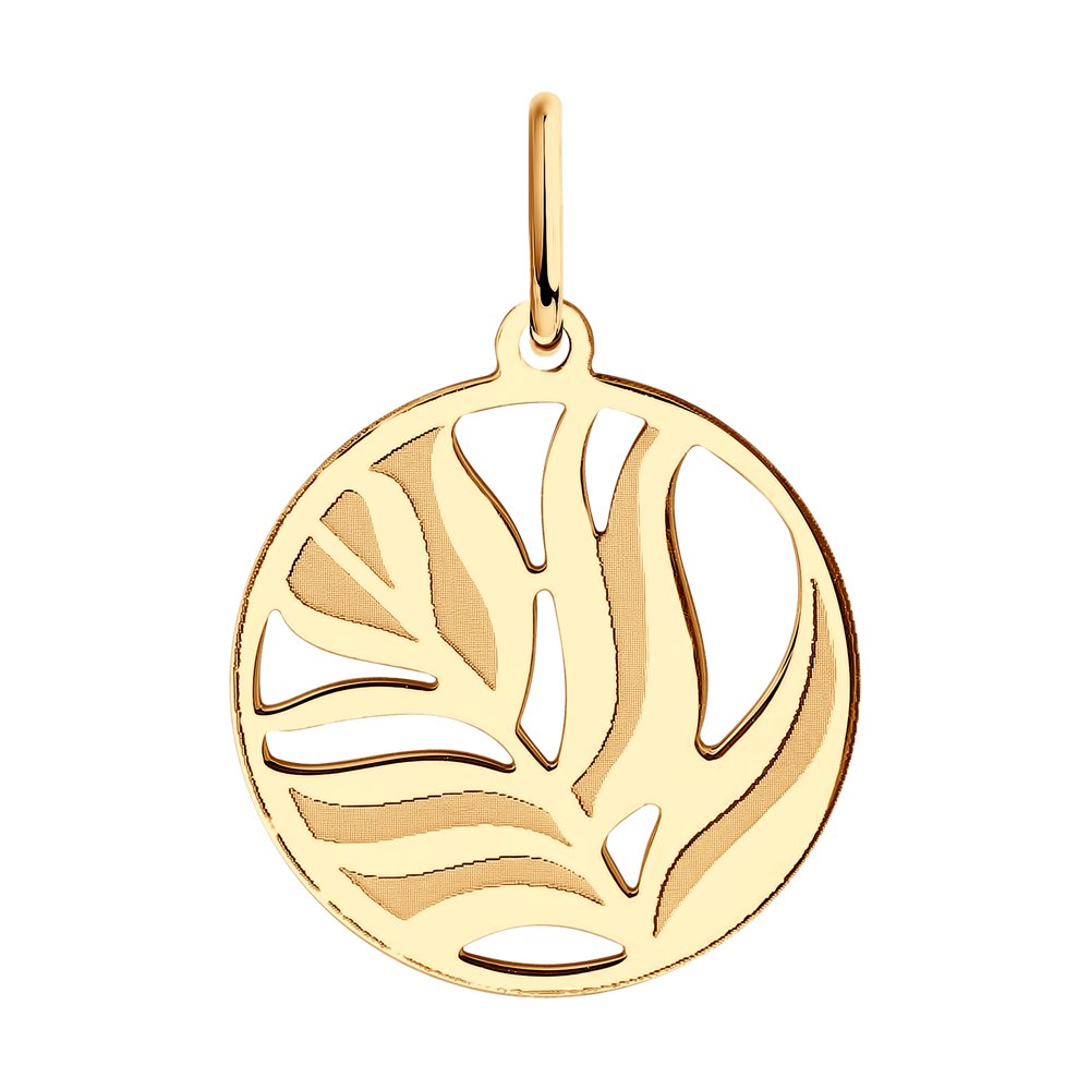 Подвеска SOKOLOV из золота с лазерной обработкой