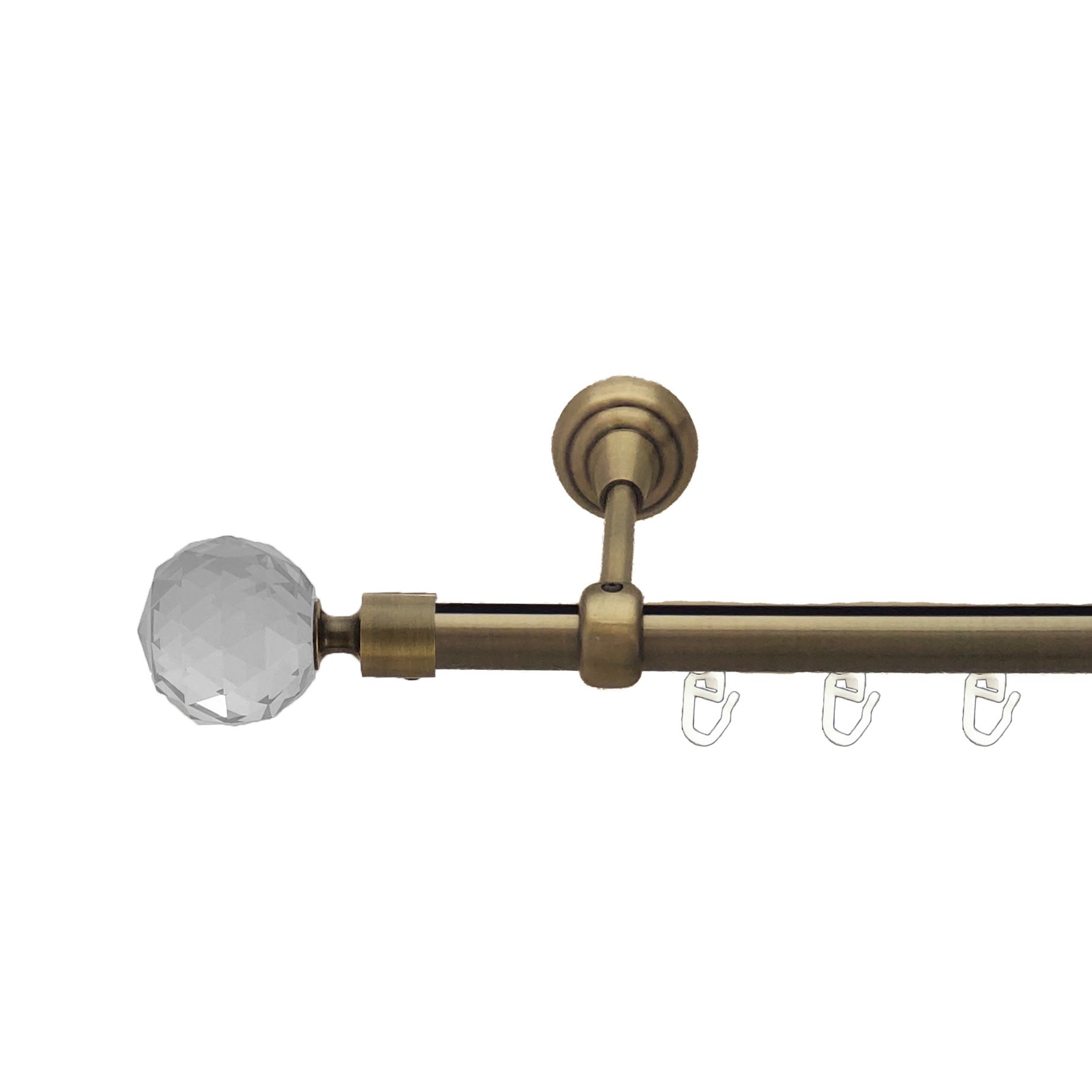 Карниз для штор Orvit Люміера металевий однорядний відкритий профіль Антик 19 мм 400 см