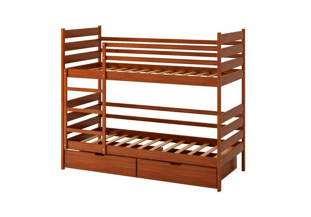 Кровать двухъярусная Camelia Ларикс из массива сосны 80х190 цвет яблоня