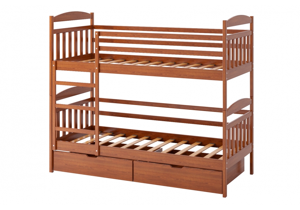 Кровать двухъярусная Camelia Алтея из массива сосны 90х200 цвет яблоня