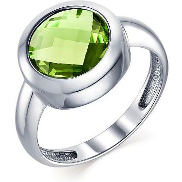 Кольцо с 1 празиолитом из серебра (арт. 98290-2051487)