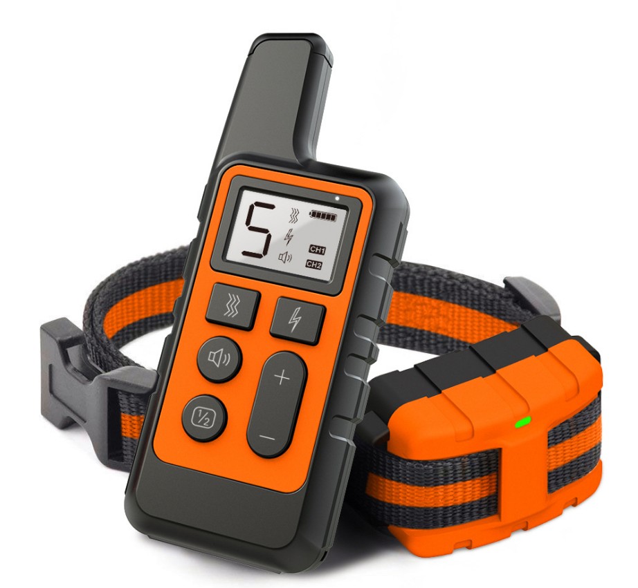 Электронный Ошейник для дрессировки и коррекции поведения собак, до 400 метров PEDONO, Модель: DOG-300E, оранж