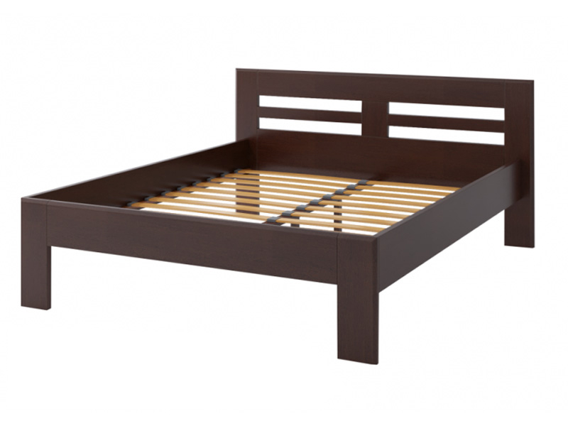 Кровать Camelia Нолина из массива сосны 160х200 орех темный