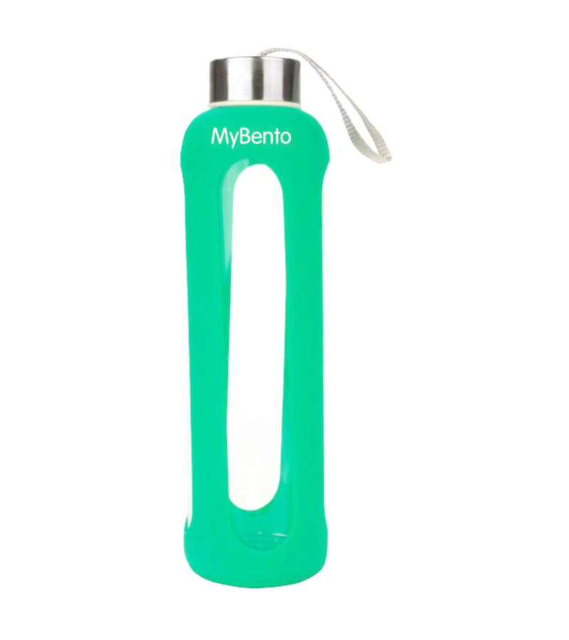 Бутылка для воды Summit MyBento Eco Glass Bottle Silicone Cover зеленая 500 мл