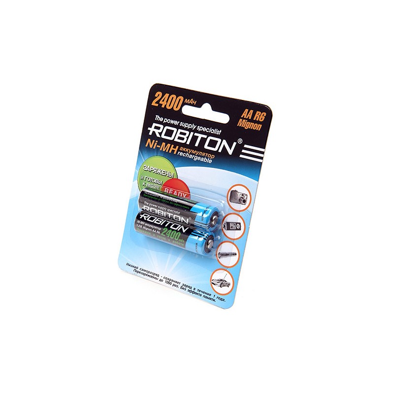 Аккумулятор Robiton AA 2400 mAh R2U (уп 2 шт)