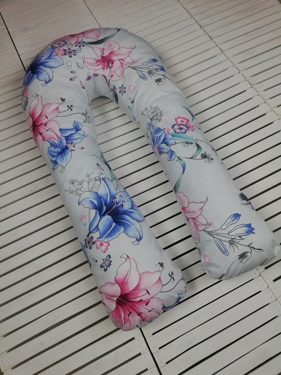 U-образная подушка подкова обнимашка для беременных Esen Лилии XXL 125x60 см (107 018 XXL)