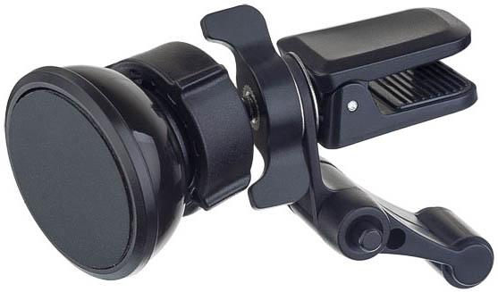 Perfeo-535Автодержатель для смартфона до 6,5"/ на воздуховод с доп. упором/ магнитный/ черный (PF_A4880)