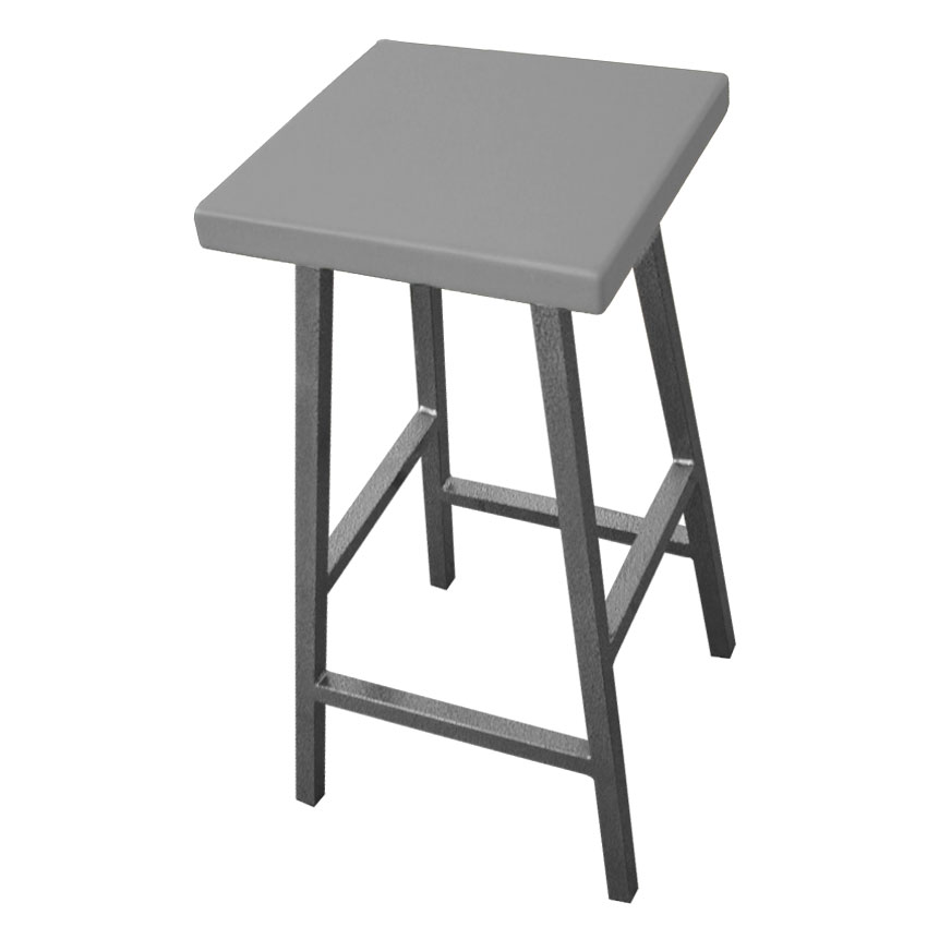 Табурет барний на металевому каркасі (сидіння – дерев’яне), квадратний,сірий, Імілар, 4052