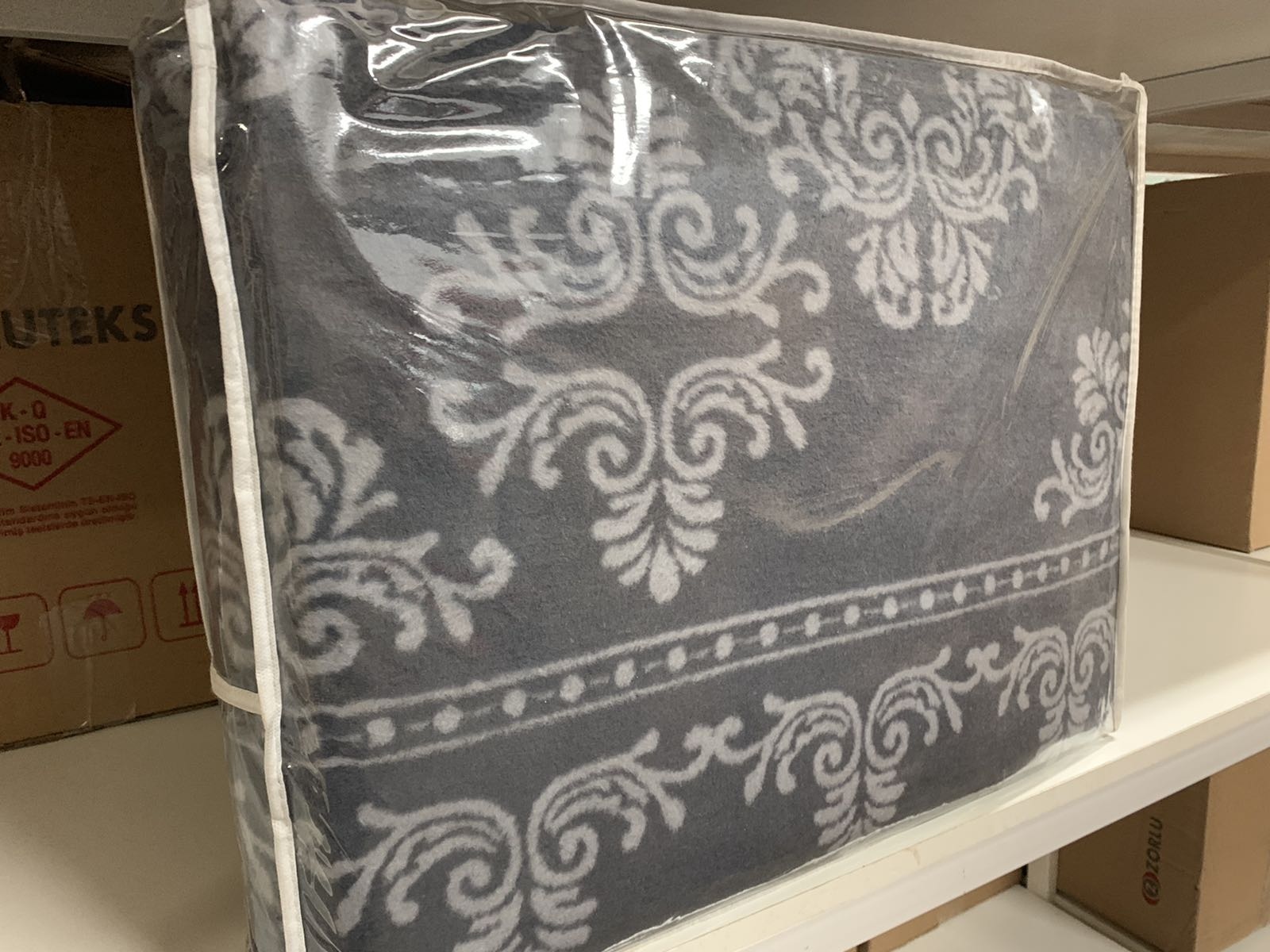 Плед Tac Cotton Battaniye Hera 200*220 серый