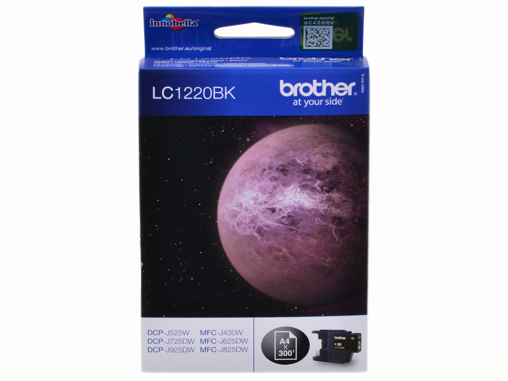 Картридж струйный Brother LC1220BK черный (300стр.) для Brother MFC-J430W/J825DW/DCP-J525W