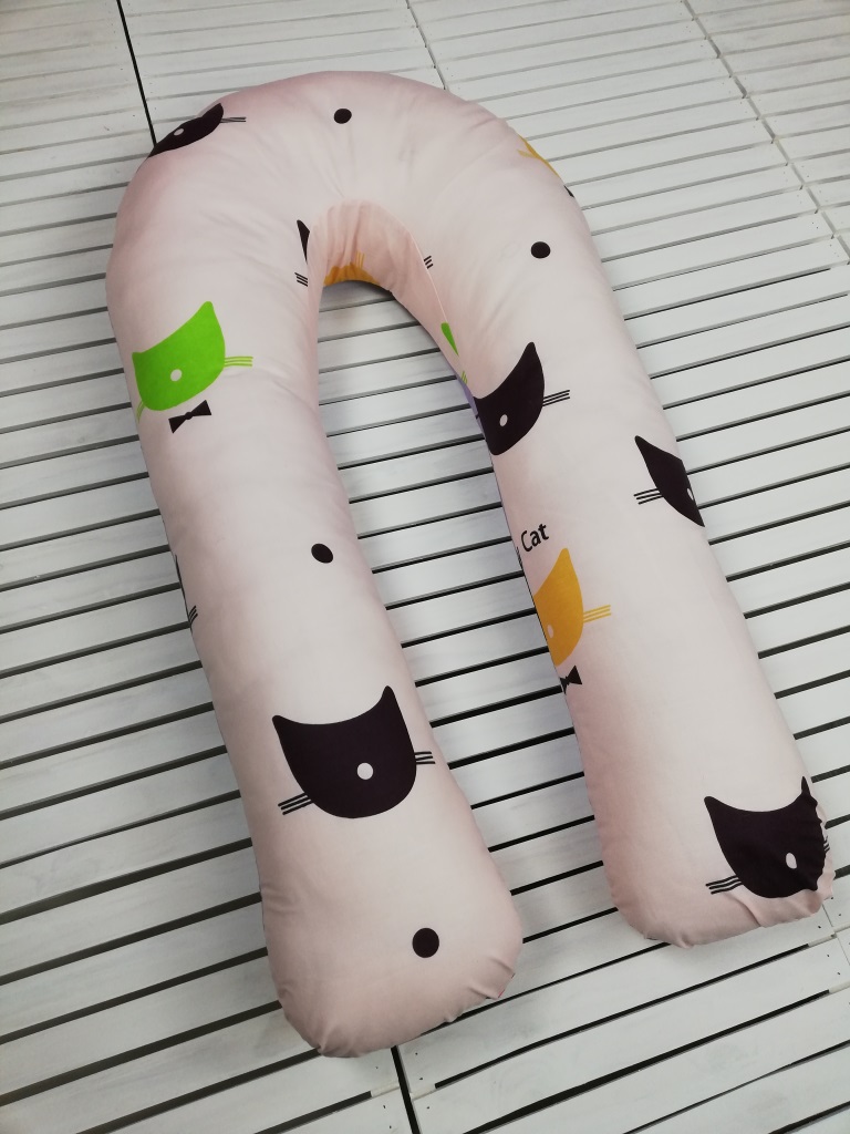 U-образная подушка подкова обнимашка для беременных Esen Котики XL 120x60 см (107 036 XL)