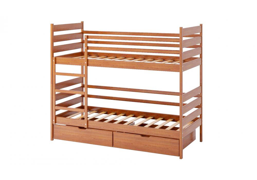 Кровать двухъярусная Camelia Ларикс из массива бука 90х200 Натуральное дерево