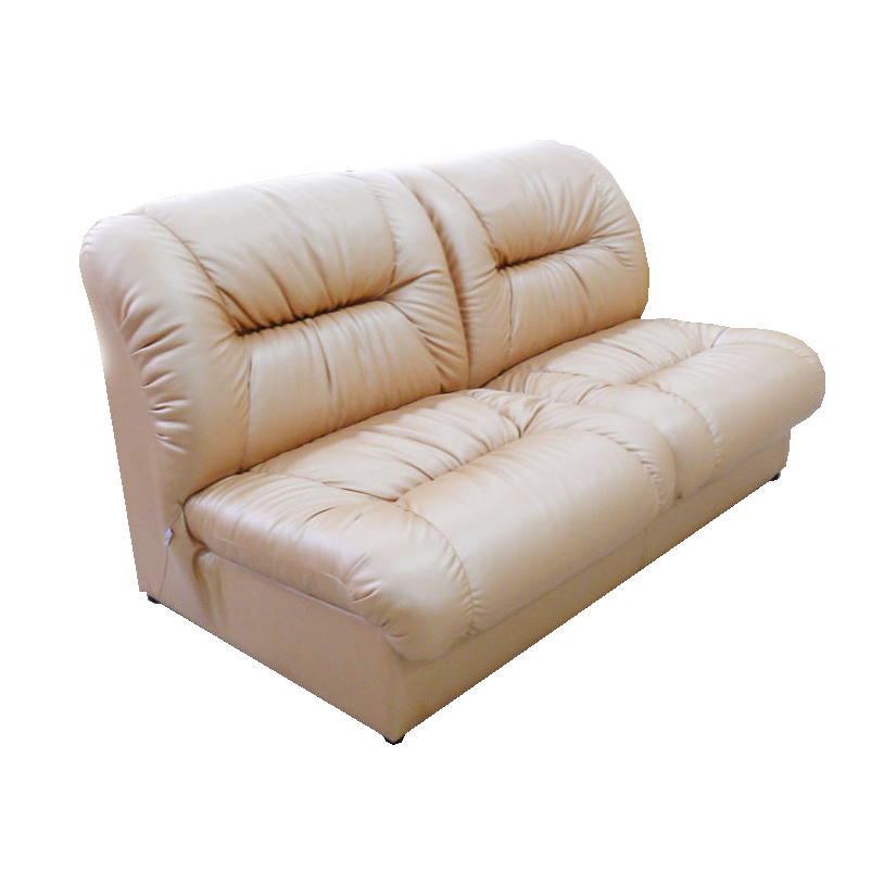 Диван двухместный модуль в гостиную, в офис Визит кожзаменитель Жемчуг № 08 бежевый AMF