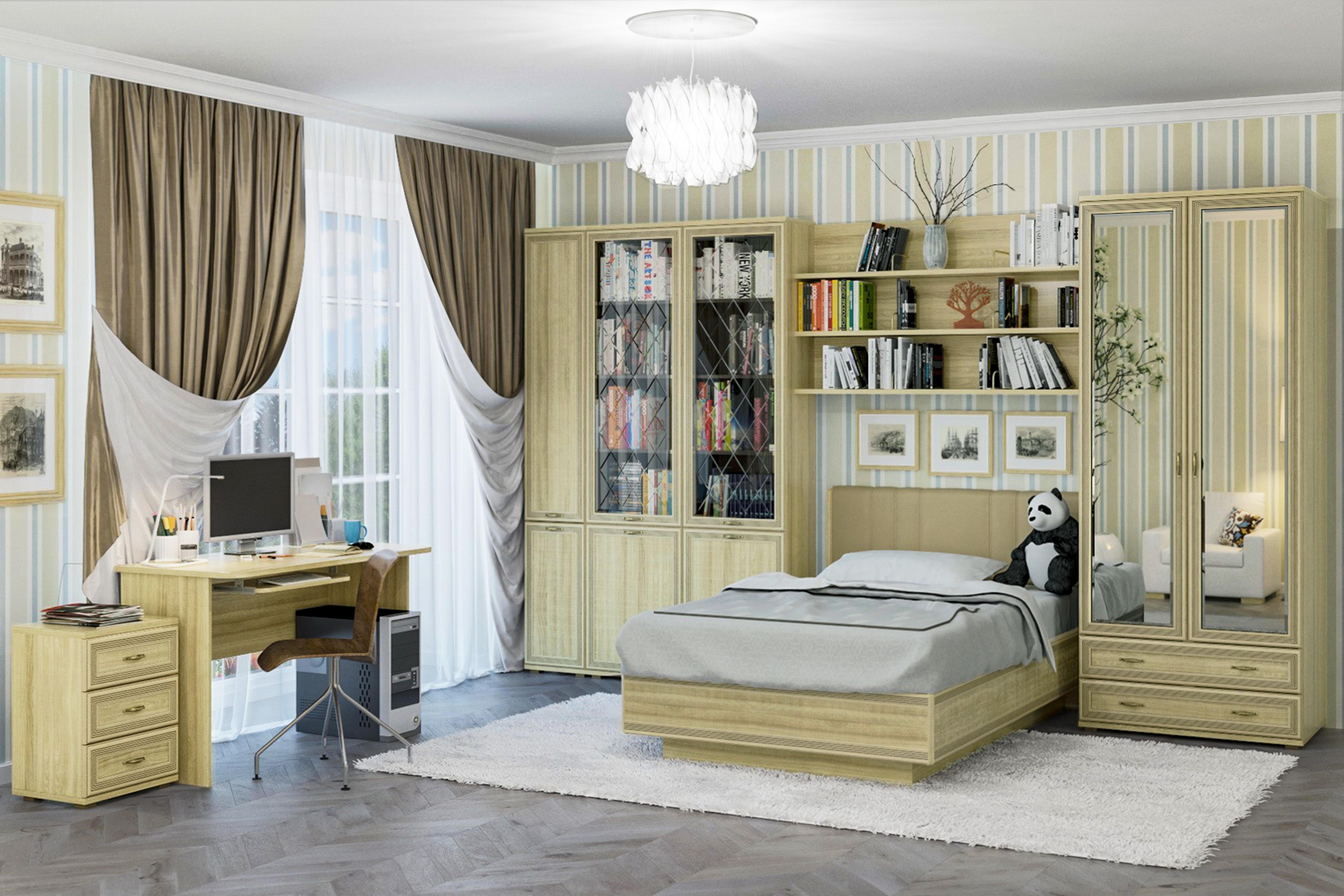 Детская мебель комплект Карина из МДФ 120*200 см Ясень Асахи (ler-1476)