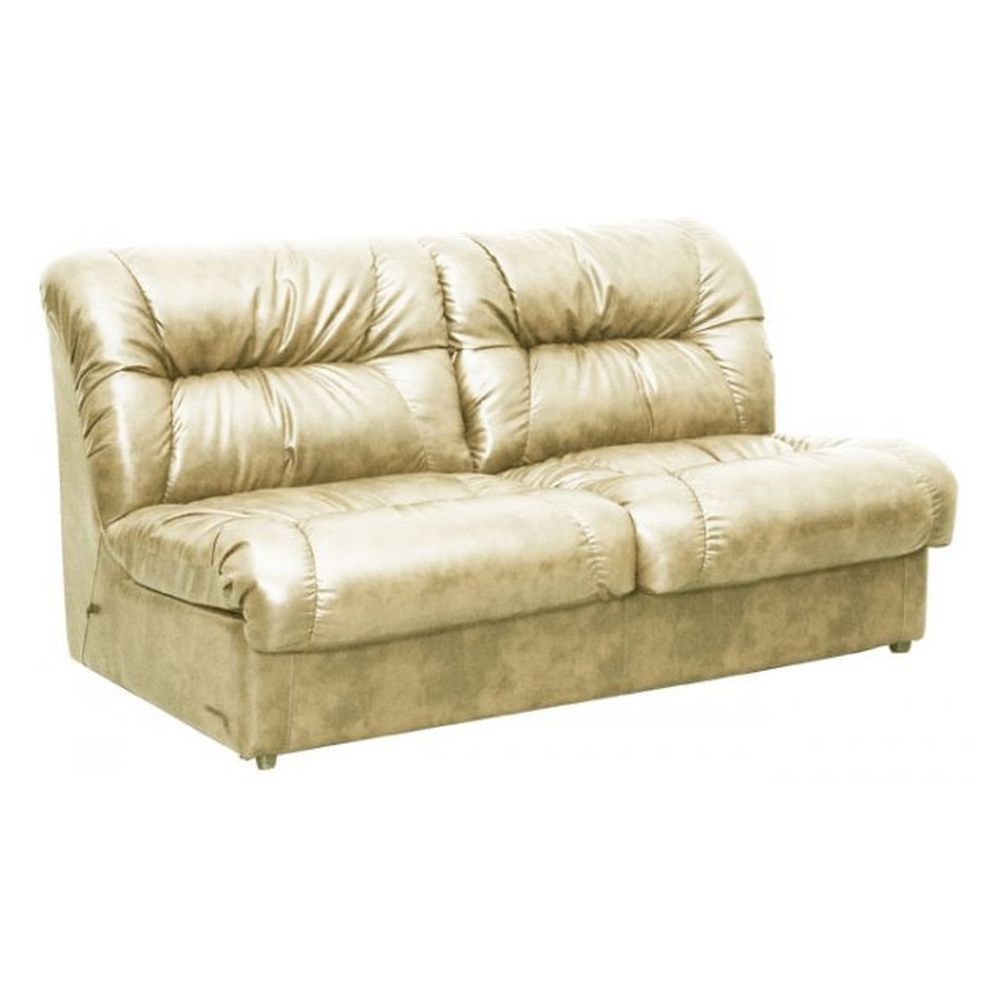 Диван двухместный модуль в гостиную, в офис Визит кожзаменитель Мадрас голд бежевый AMF