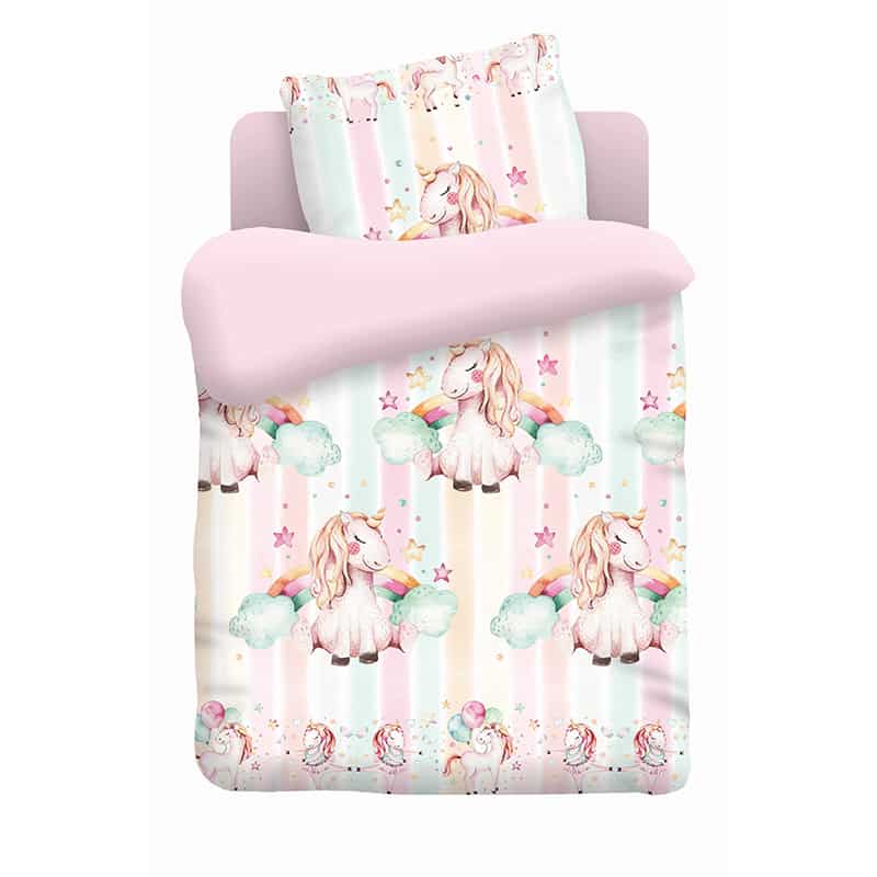 Постельное белье Vpostelke поплин Единорожка 1-Спальный 150х220 см Сиреневый
