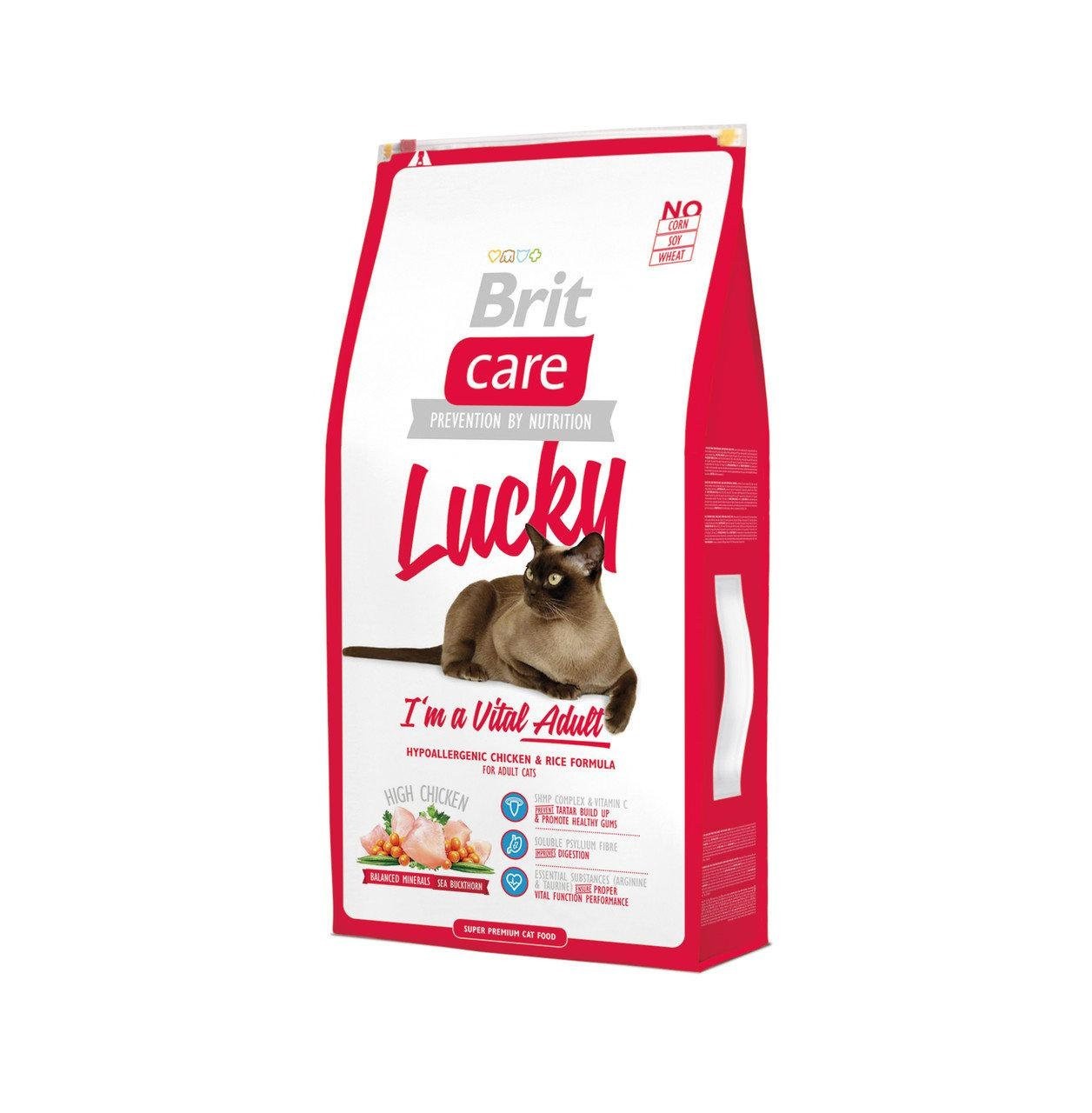 Сухой корм Brit Care Lucky I am Vital Adult для взрослых кошек 7 кг