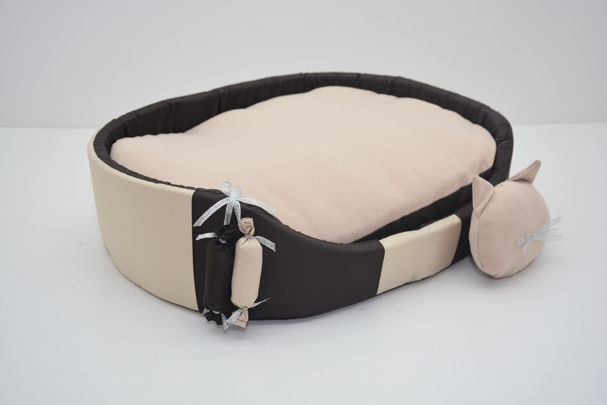 Лежак для собак и котов Комфорт лето коричневый 500х690х145 №5 Собственное производство (М290)