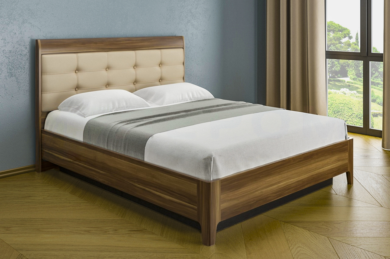 Кровать Лером Камелия 140*200 см Слива Валлис (ler-617)