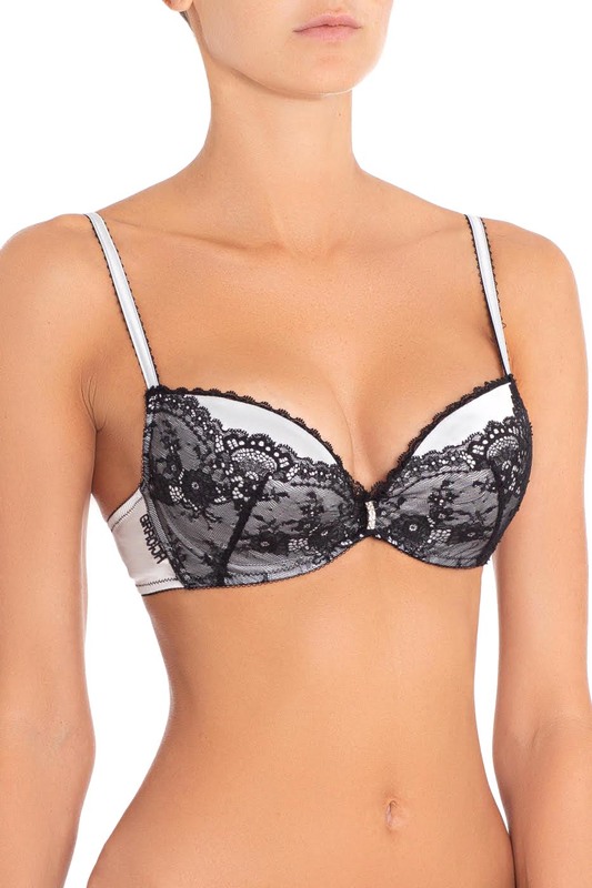 Бюстгальтер push-up GRACIJA-RIM 40850-000014СЕРЕБРИСТЫЙ, ЧЕРНЫЙ