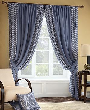 Комплект штор ТомДом Менак (синий)