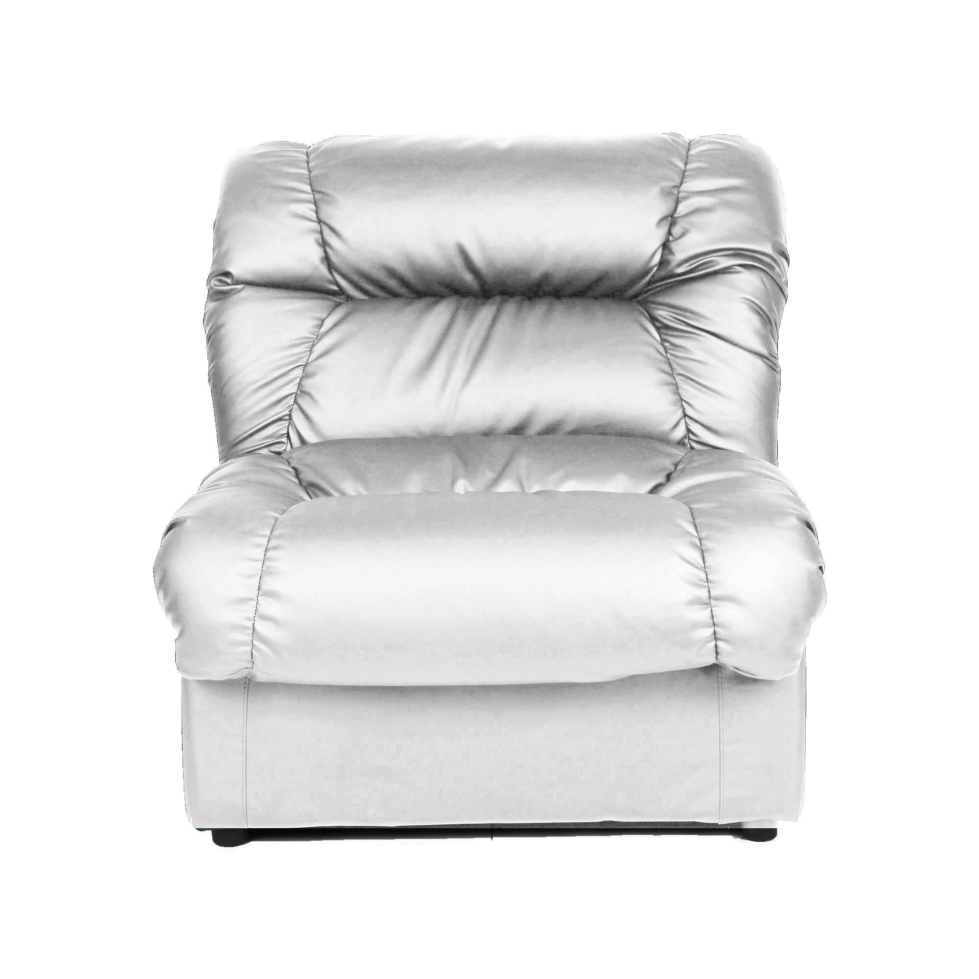 Диван одноместный модуль в гостиную, в офис Визит кожзаменитель Неаполь N-50 белый AMF