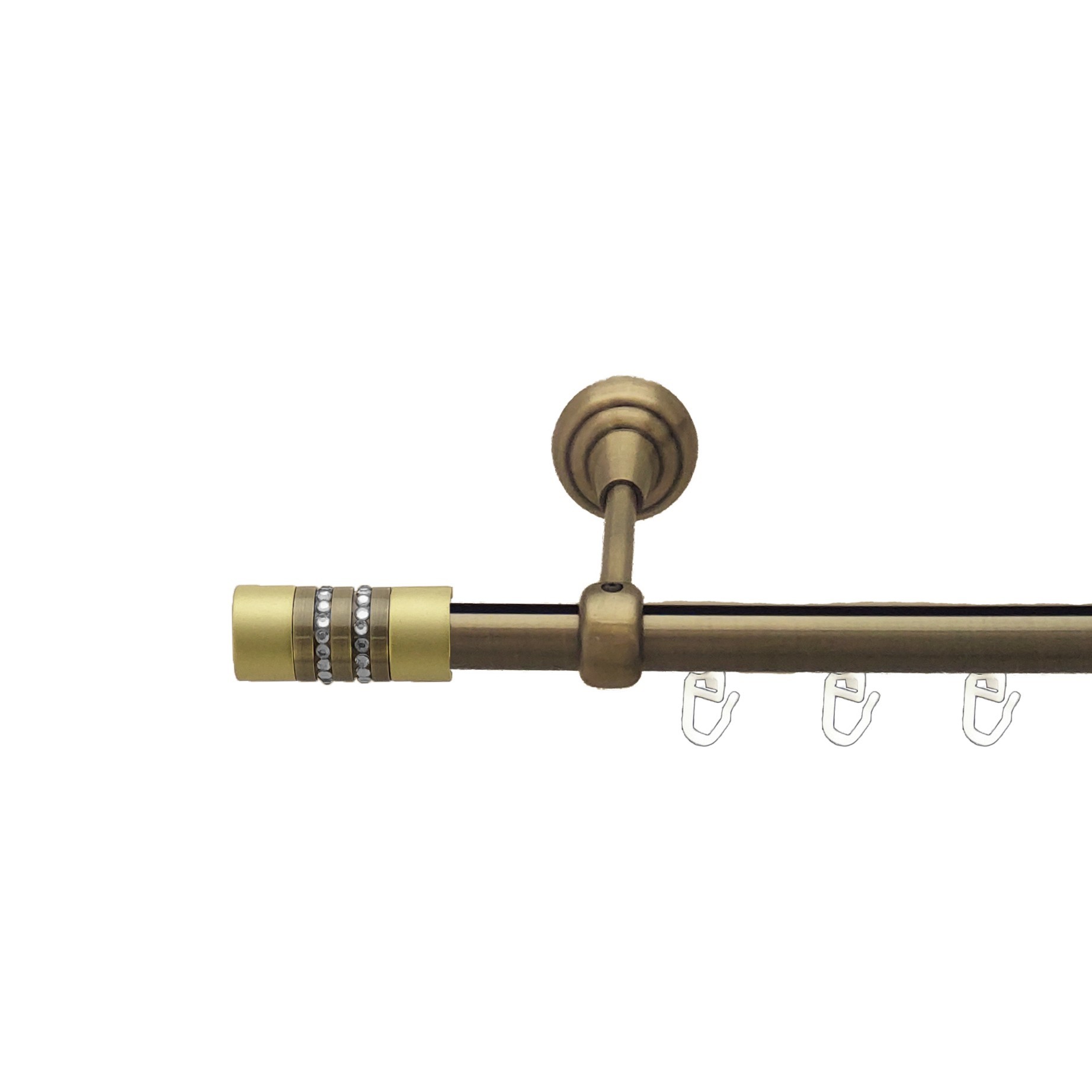 Карниз для штор Orvit Енігма металевий однорядний відкритий профіль Антик 19 мм 400 см