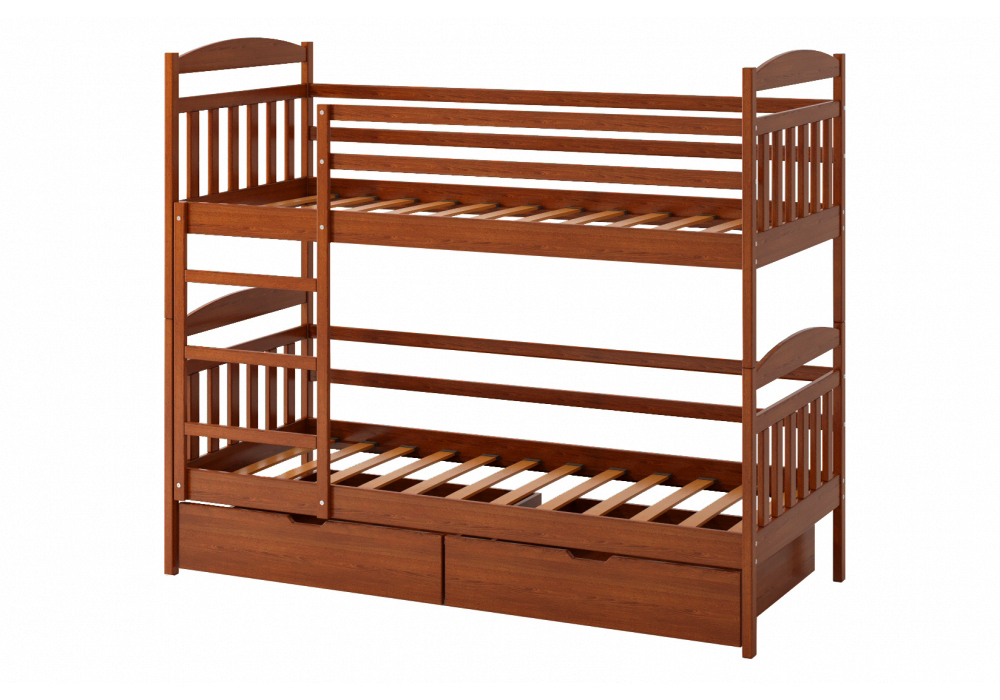 Кровать двухъярусная Camelia Алтея из массива бука 80х190 цвет светлый орех