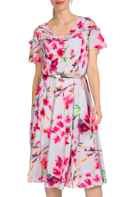 Платье MARGO COLLECTION 988_MULTICOLOUR BLUE