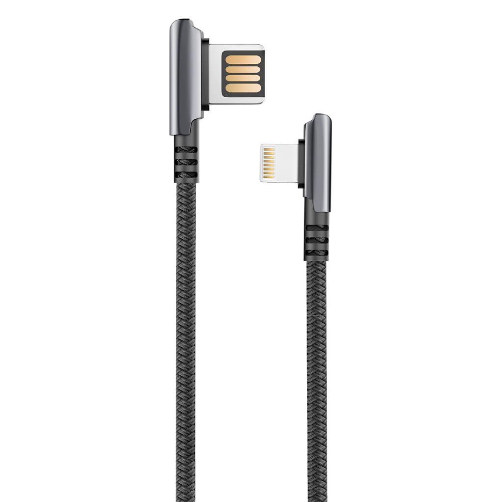 Кабель OLMIO HANDY USB 2.0 - lightning 1.2м 2.1A черный