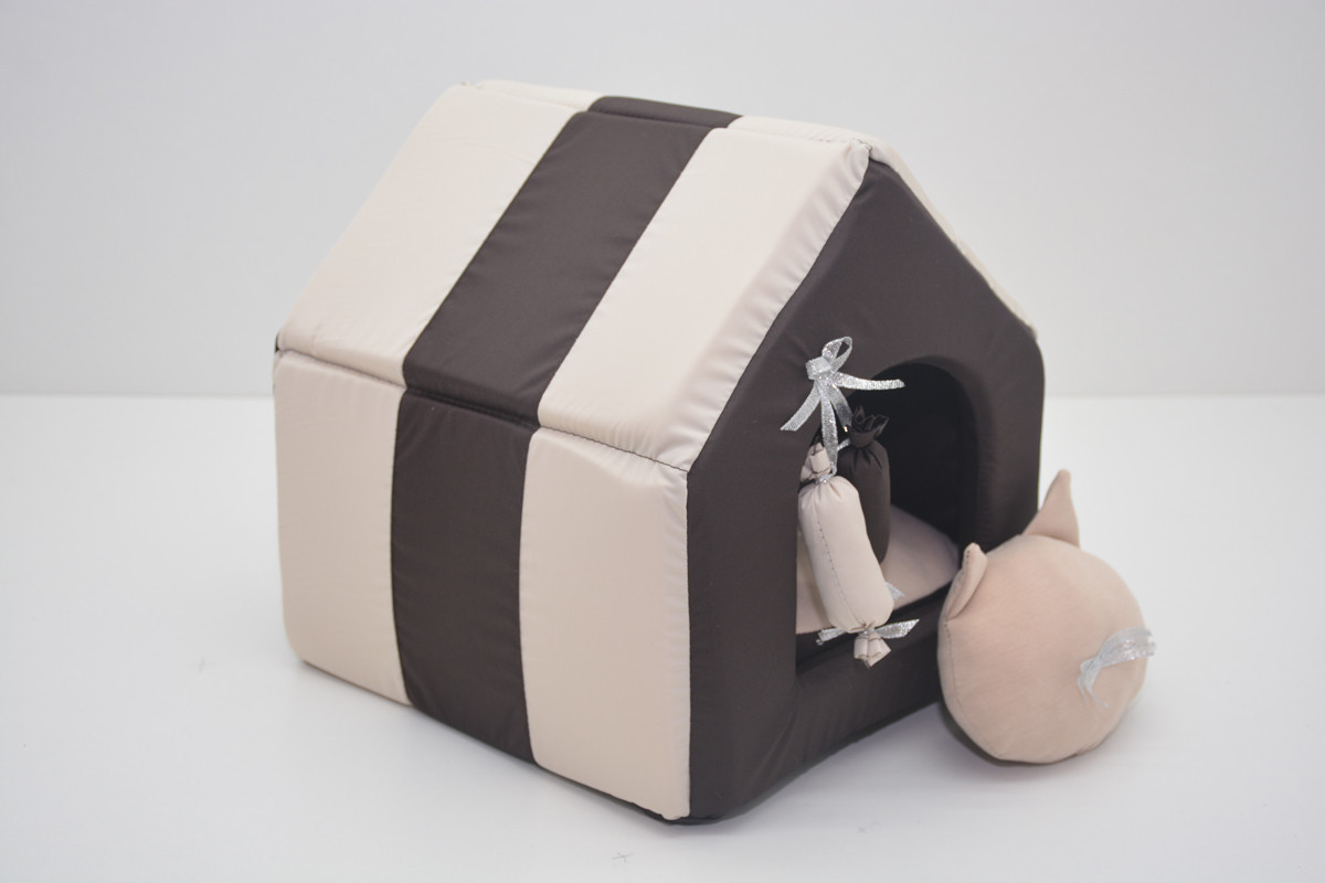 Домик для котов и собак Комфорт лето коричневый Собаки, №0 260х270х270 Собственное производство (М119)