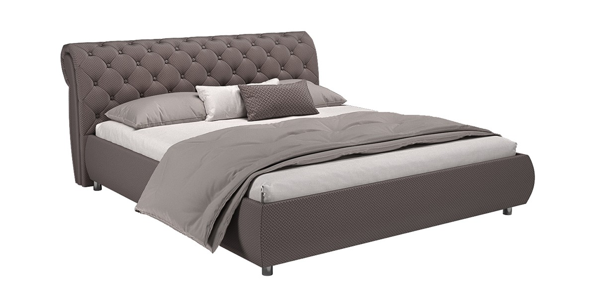 Кровать Брисбен 160 x 200 Серо-коричневый