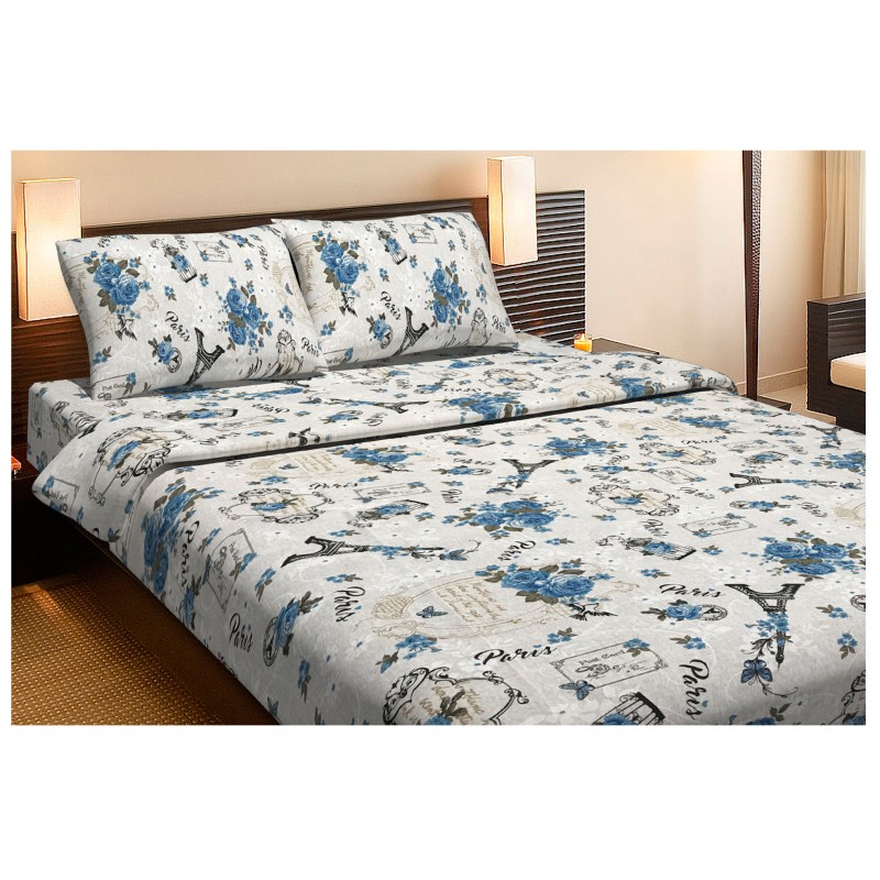 Постельное белье Lotus Ranforce - Emily бирюзовый семейное