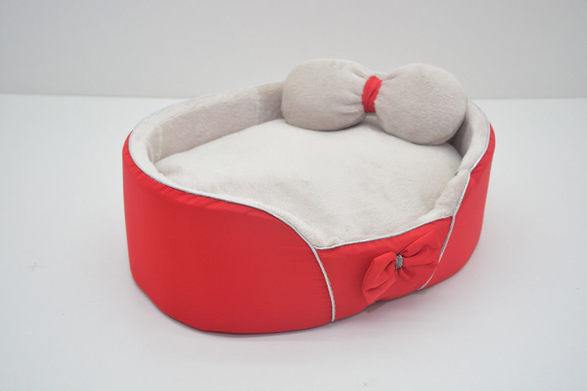 Лежанка для собак и кошек VIP Плюш красная №0 260х370х100 Собственное производство (М331)