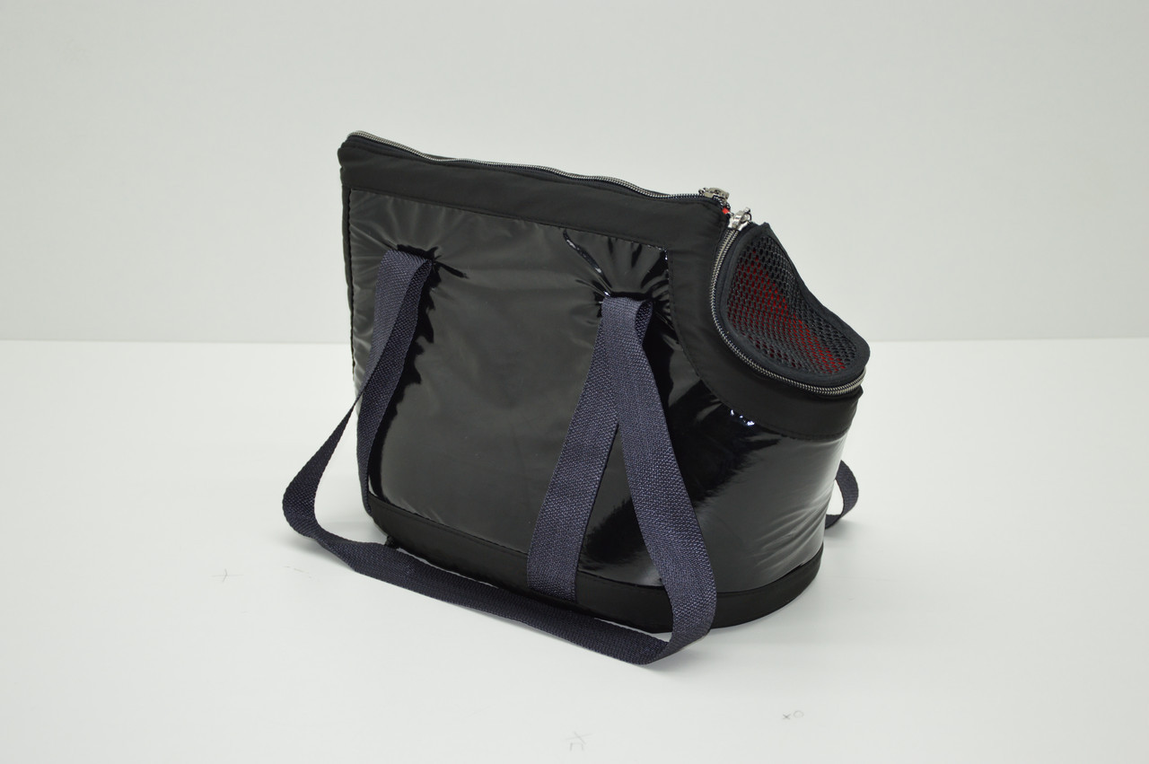 Сумка-переноска для котов и собак Диско черная №0 225х325х270 Собственное производство (М463)