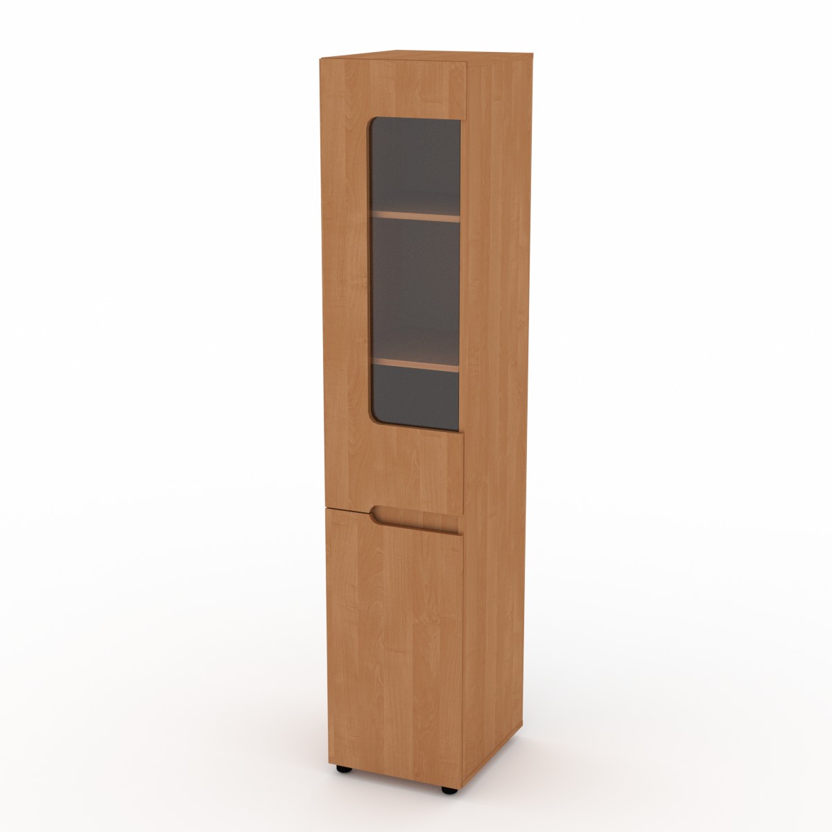 Шкаф Пенал книжный офисный Компанит Шкаф МС 24 Л левый Ольха