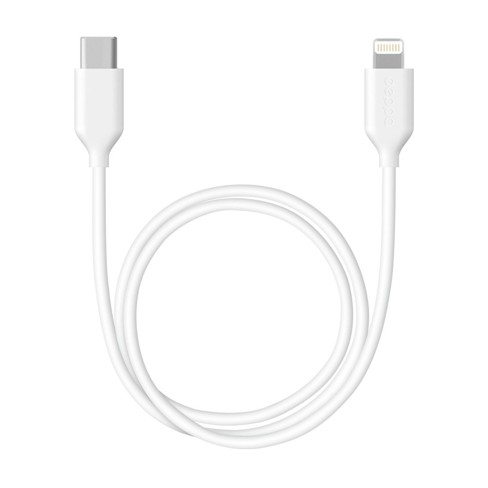 Дата-кабель MFi Deppa USB-C/Lightning (1,2 м, 60 Вт, 480 Мбит/с)