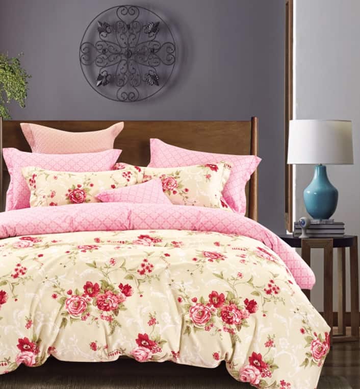 Постельное белье Vpostelke Августина 1-Спальный 150х220 см сатин розовый