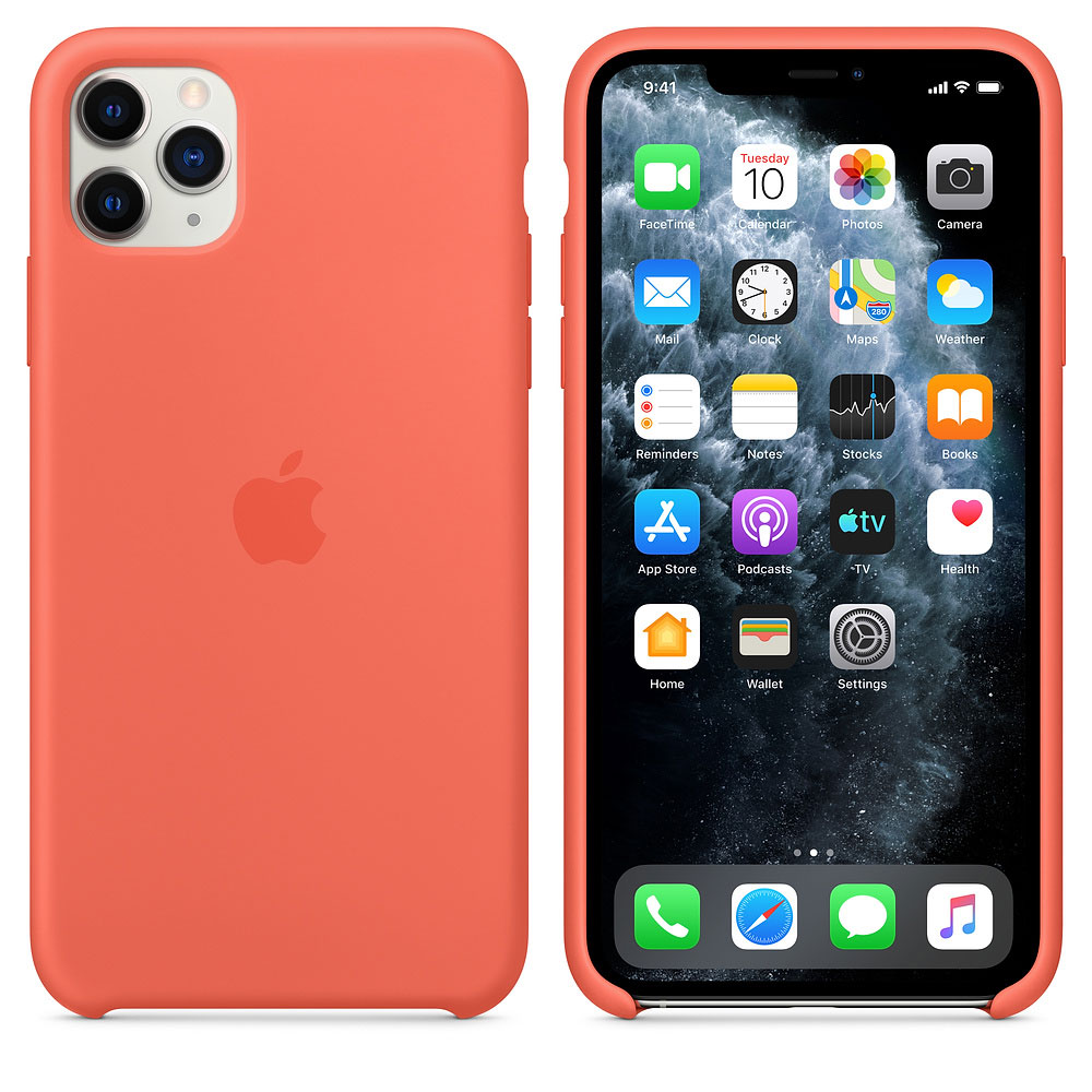 Чехол Apple iPhone 11 Pro Max Silicone Case - Clementine Orange (MX022ZM/A)