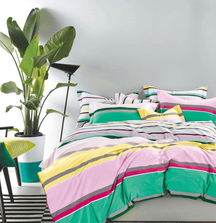 Постельное белье Vpostelke Карл 1-Спальный 150х220 см сатин зелёный