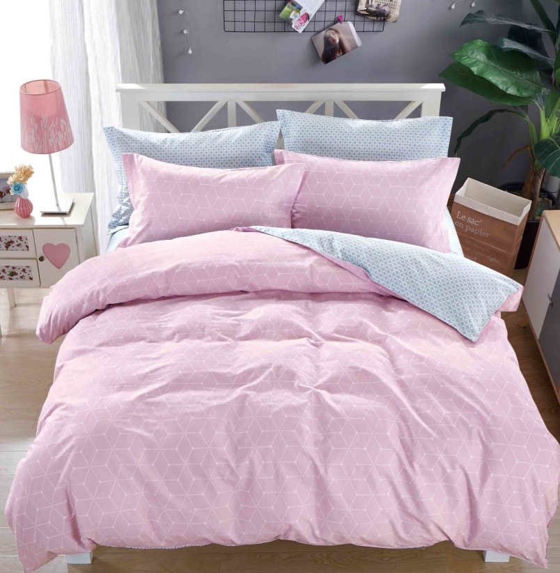 Постельное белье Vpostelke Паутинка из сатина Детский 100х150 см розовый