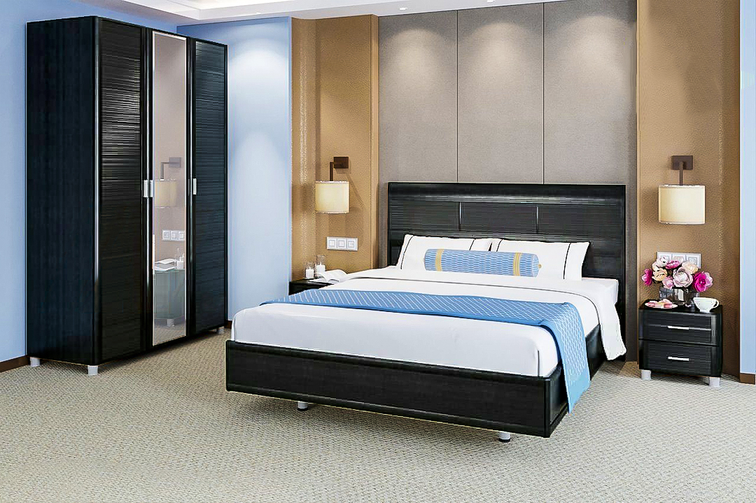 Спальня комплект Лером Камелия из МДФ 180*200 см Дуб Венге (ler-1154)